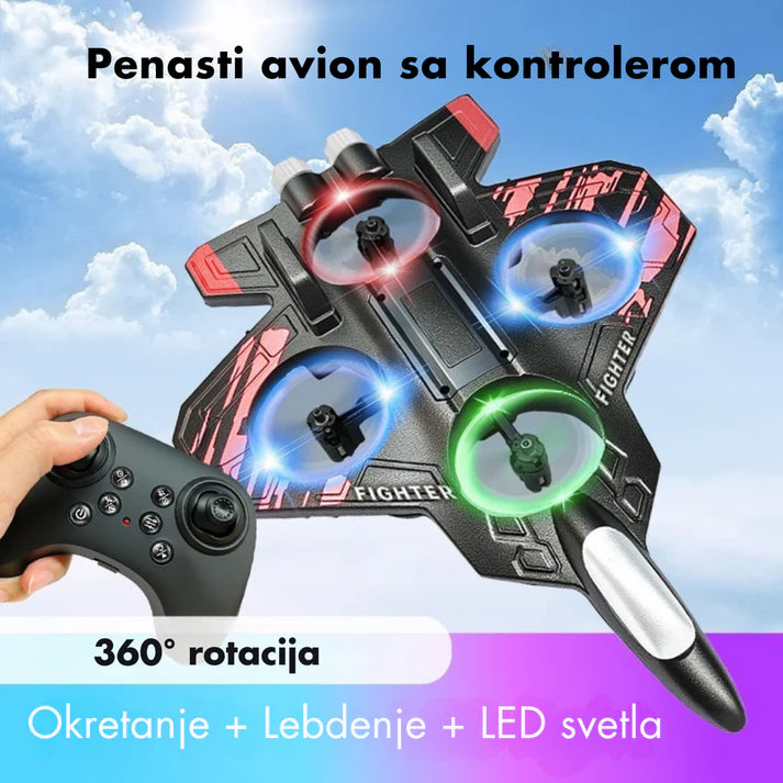 Borbeni avion-dron sa kontrolerom