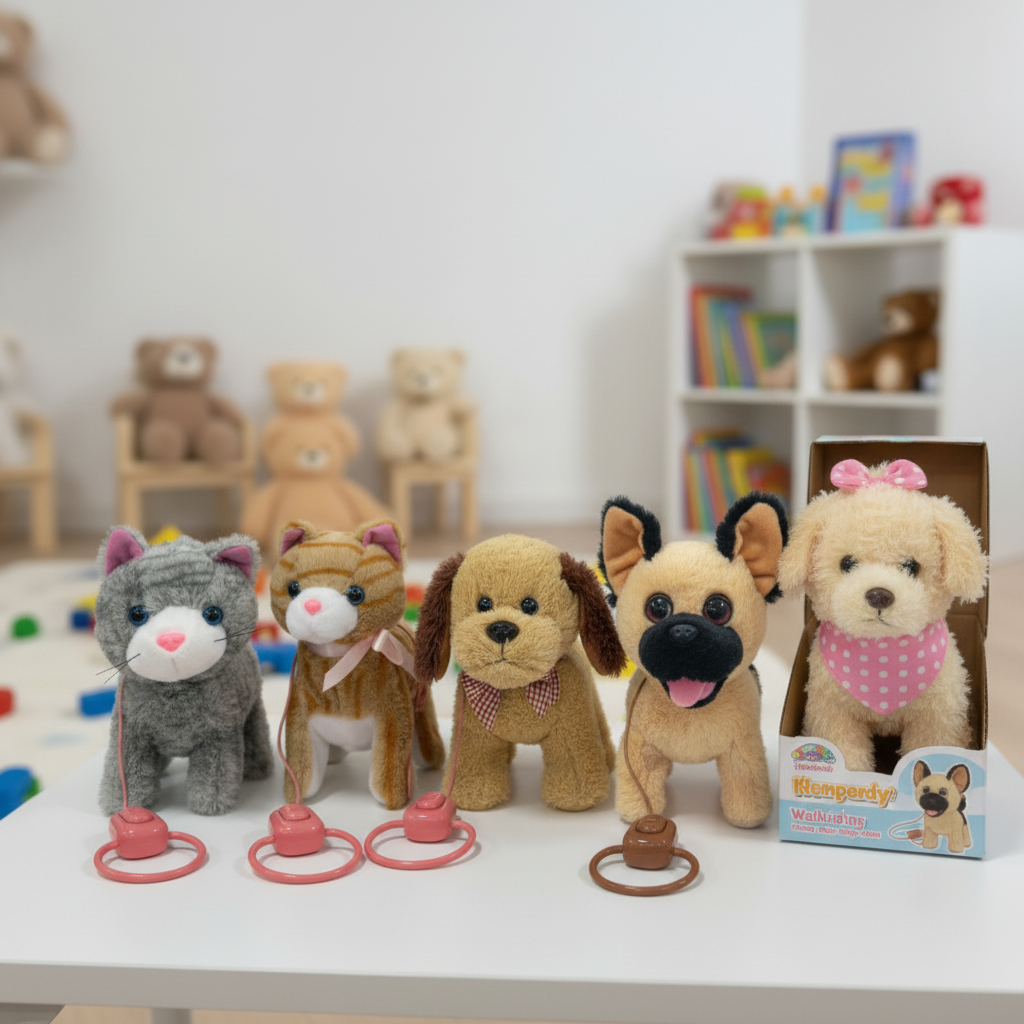 Plišani ljubimac koji šeta i Mjauče-Laje